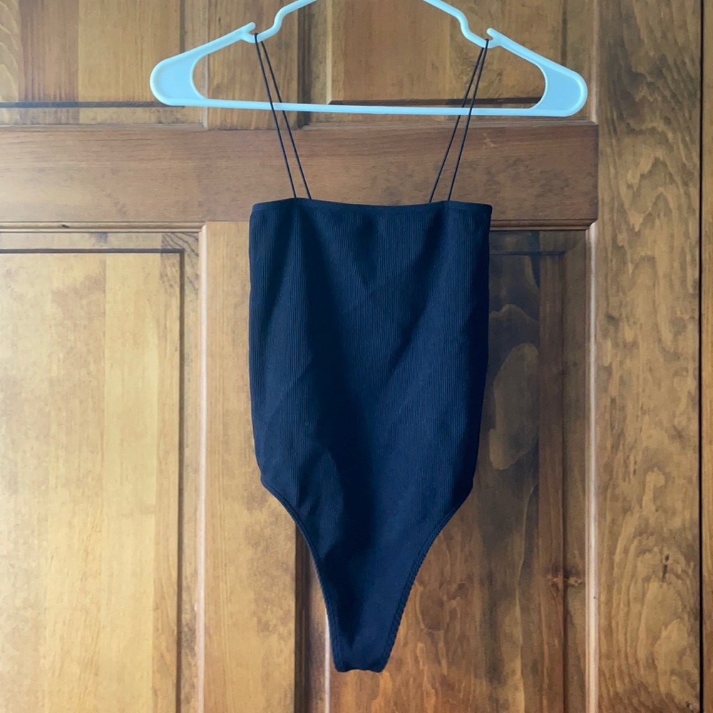 black pacsun tank top bodysuit